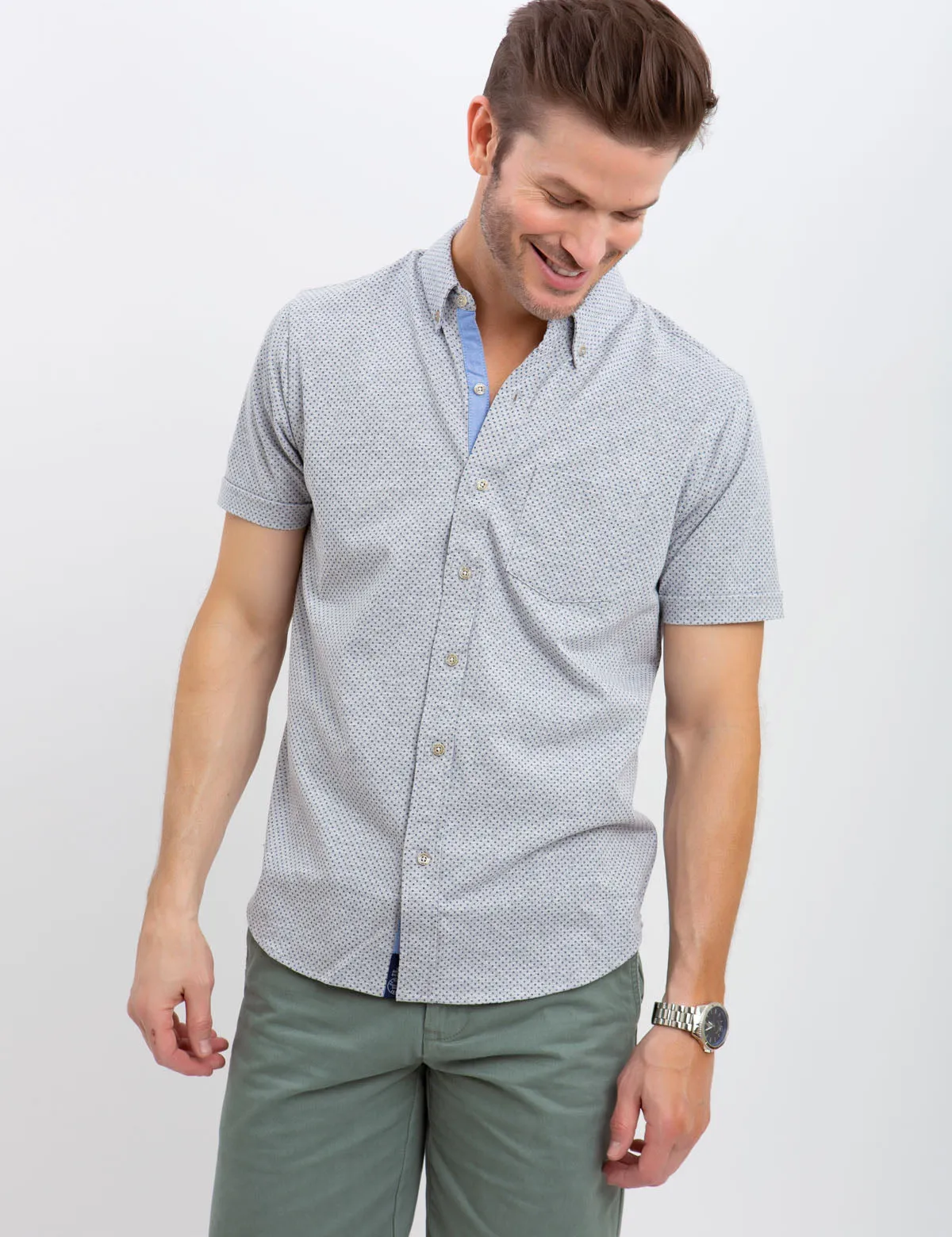 DOT BUTTON DOWN JERSEY SHIRT sold by U.S. Polo Assn. product image thumbnail 5
