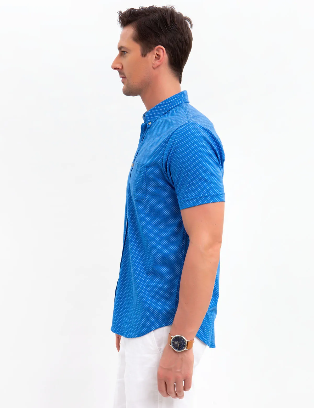 DOT BUTTON DOWN JERSEY SHIRT sold by U.S. Polo Assn. product image thumbnail 2