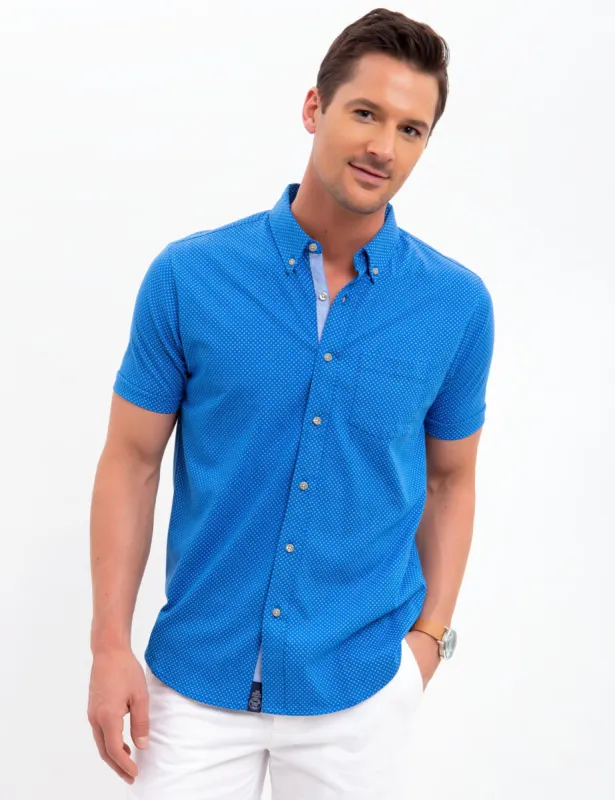 DOT BUTTON DOWN JERSEY SHIRT sold by U.S. Polo Assn.