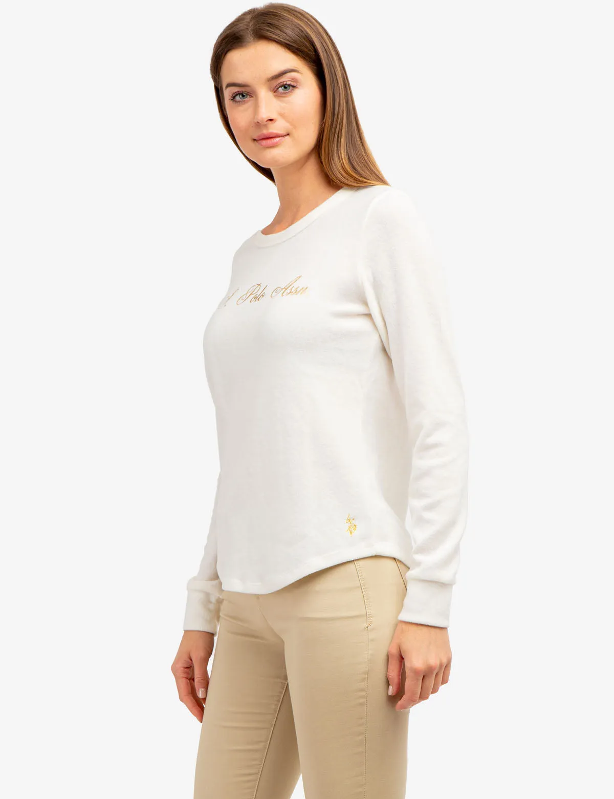 SOFT LONG SLEEVE FOIL LOGO HACCI TOP sold by U.S. Polo Assn. product image thumbnail 3