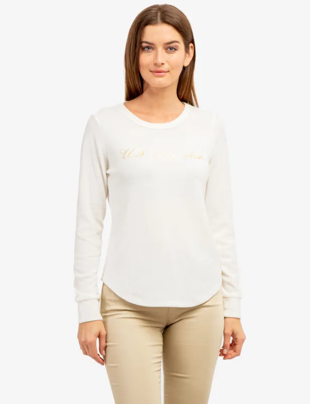 SOFT LONG SLEEVE FOIL LOGO HACCI TOP made by U.S. Polo Assn.