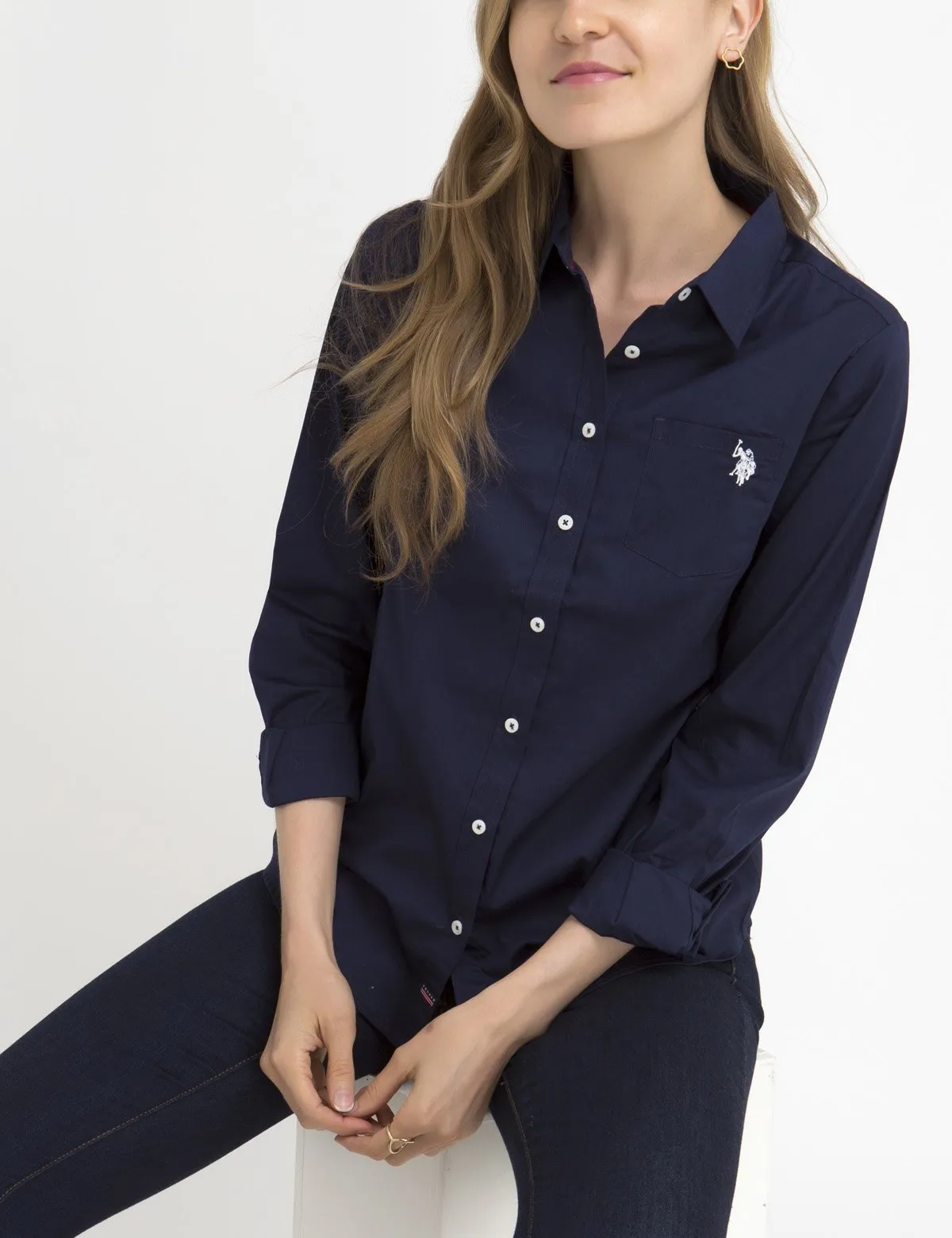 SOLID POPLIN SHIRT sold by U.S. Polo Assn.