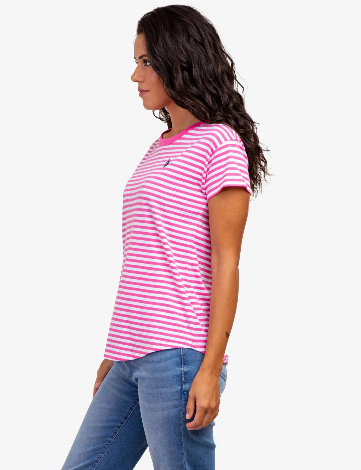 CONTRAST RINGER STRIPE CREW T-SHIRT sold by U.S. Polo Assn. product image thumbnail 3