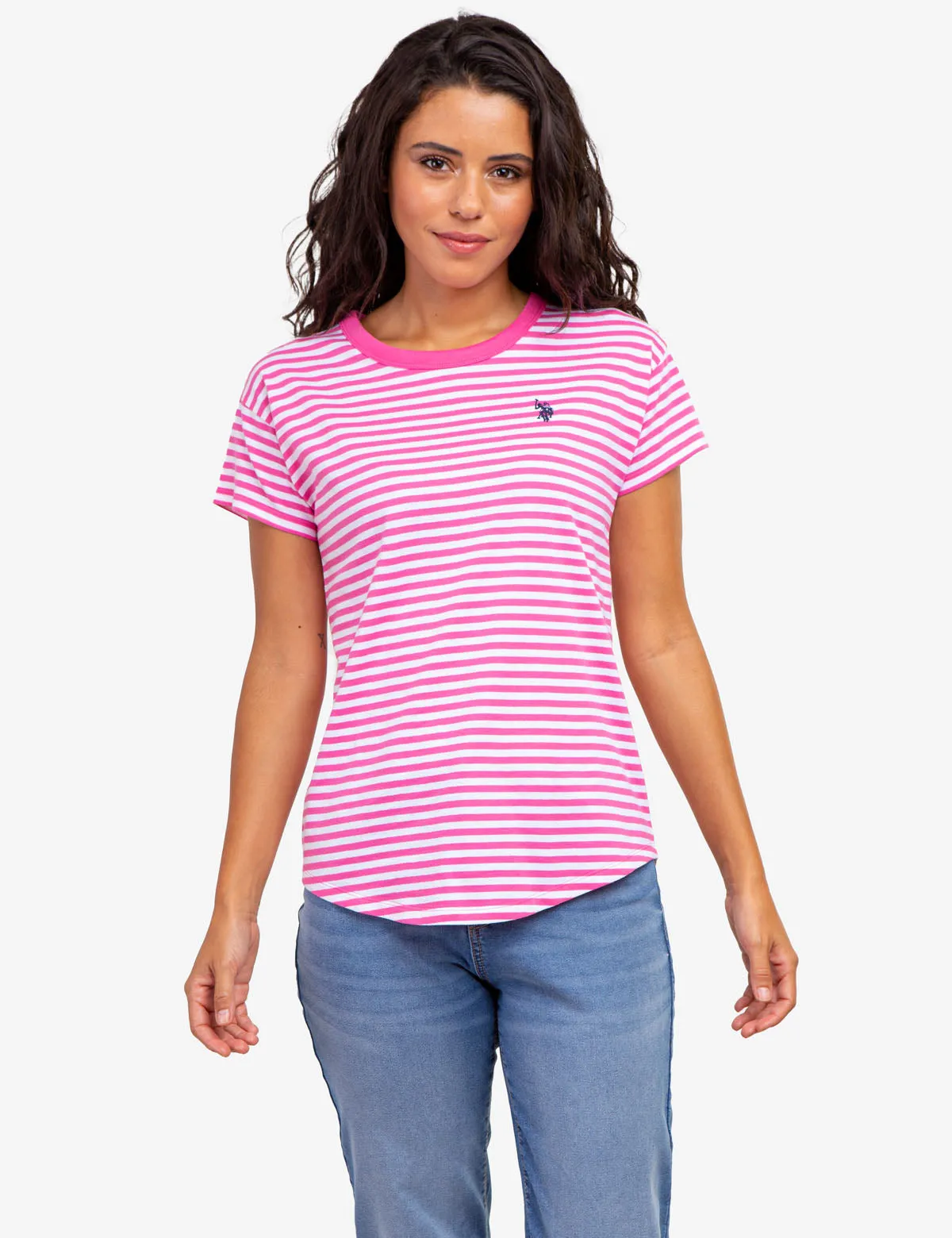 CONTRAST RINGER STRIPE CREW T-SHIRT sold by U.S. Polo Assn.