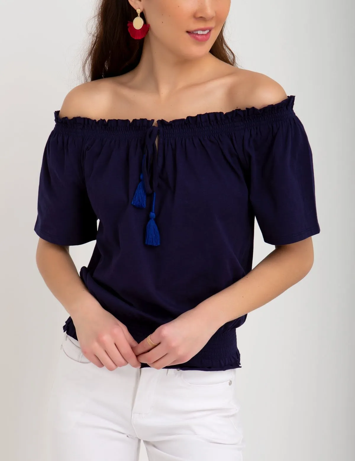 OFF THE SHOULDER TOP sold by U.S. Polo Assn. product image thumbnail 4