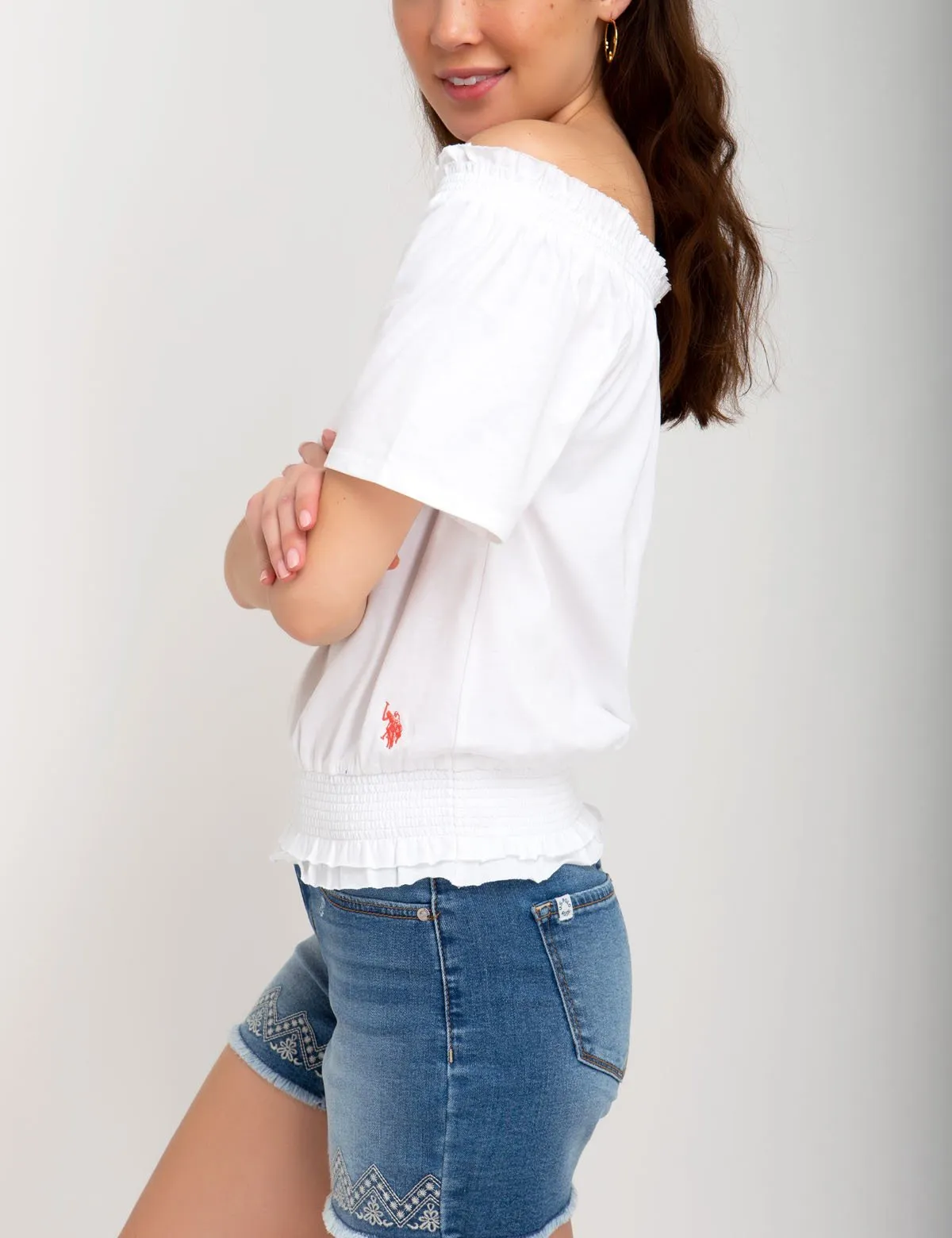 OFF THE SHOULDER TOP sold by U.S. Polo Assn. product image thumbnail 2