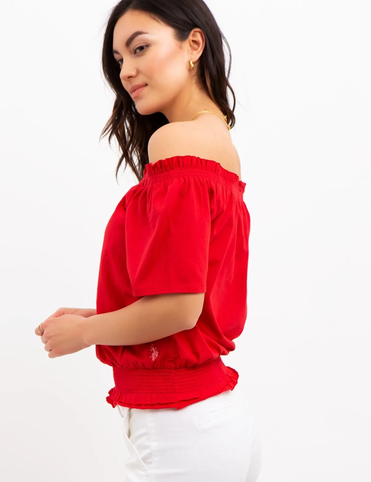 OFF THE SHOULDER TOP sold by U.S. Polo Assn. product image thumbnail 5