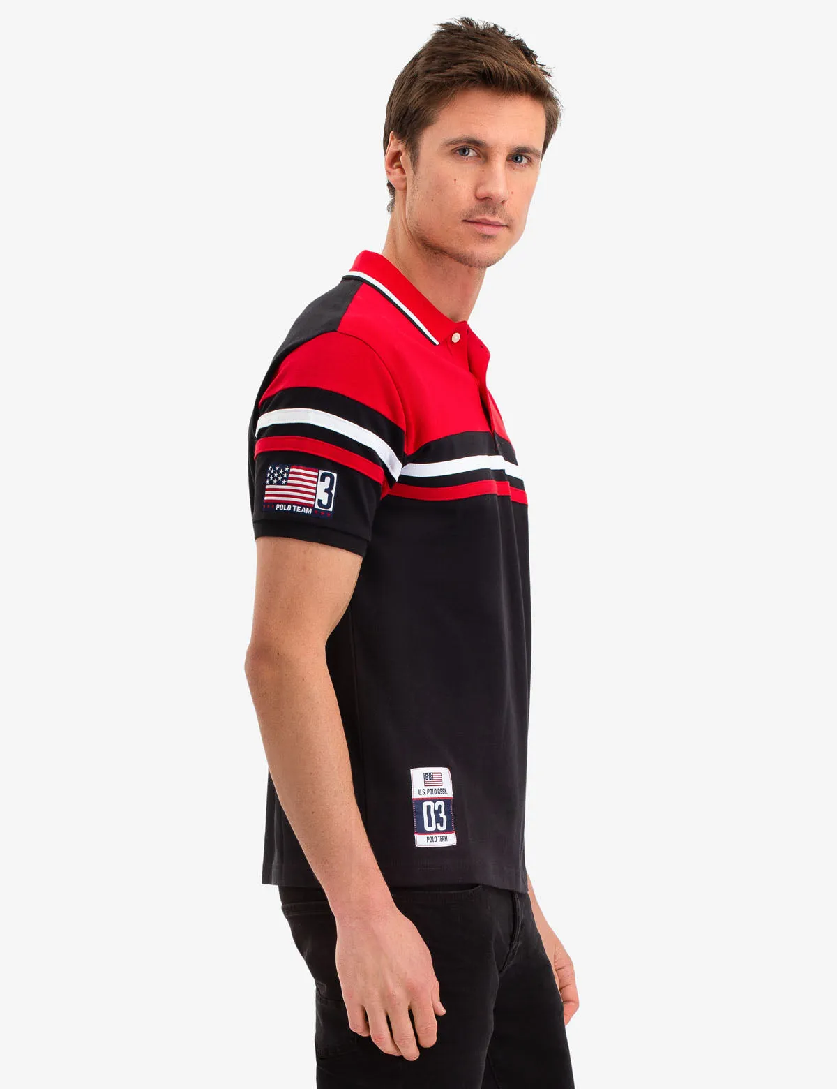 COLORBLOCK STRIPE POLO SHIRT sold by U.S. Polo Assn. product image thumbnail 3