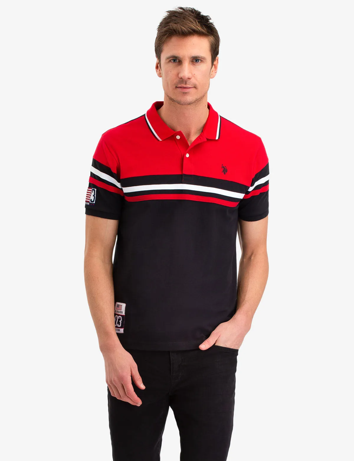 COLORBLOCK STRIPE POLO SHIRT sold by U.S. Polo Assn. product image thumbnail 2