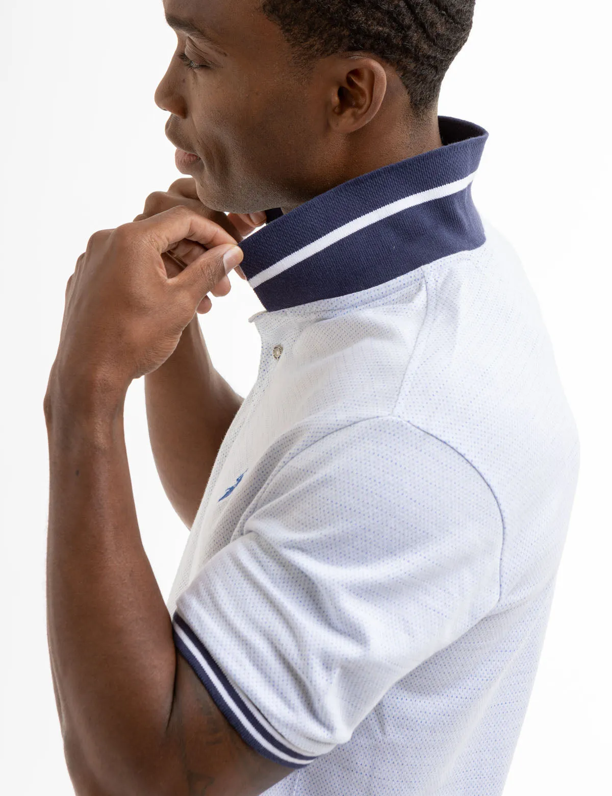 JACQUARD TEXTURED JERSEY POLO SHIRT sold by U.S. Polo Assn. product image thumbnail 4