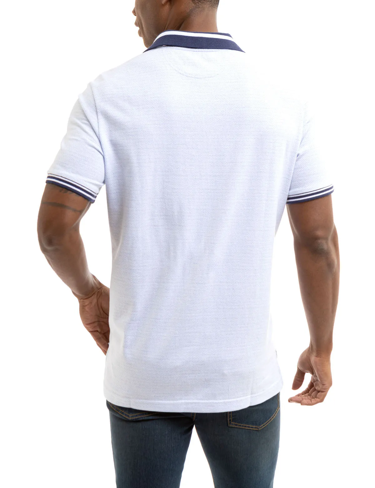 JACQUARD TEXTURED JERSEY POLO SHIRT sold by U.S. Polo Assn. product image thumbnail 5