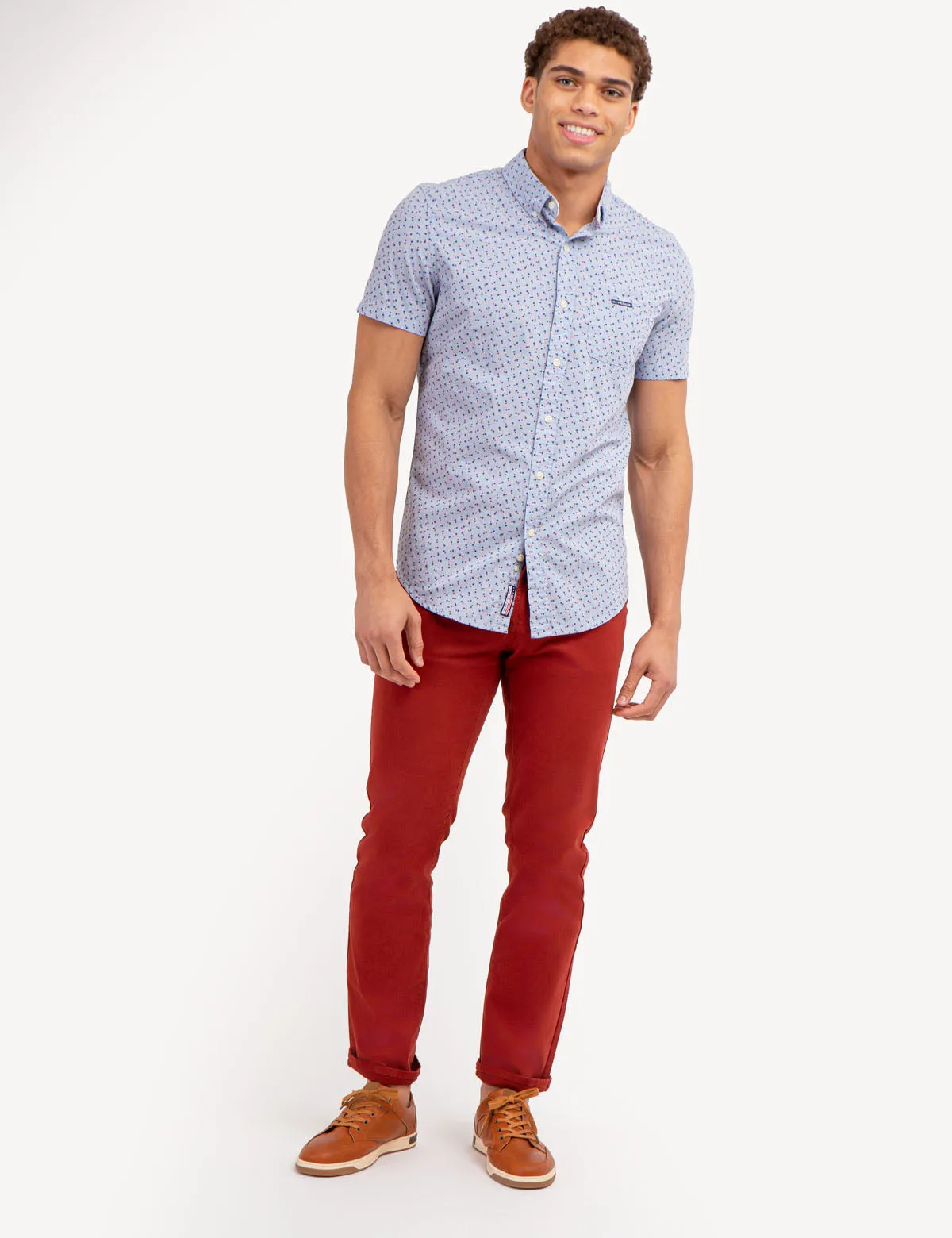 STAR PRINT POPLIN SHORT SLEEVE SHIRT WITH POCKET sold by U.S. Polo Assn. product image thumbnail 3