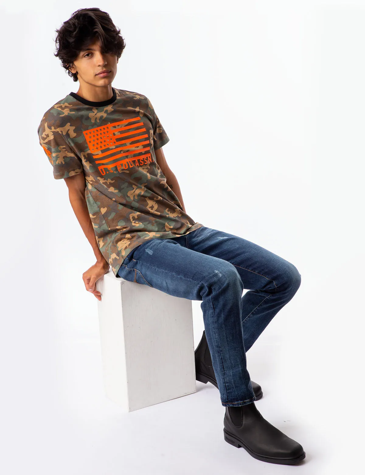 CAMO FLAG CREW NECK T-SHIRT sold by U.S. Polo Assn. product image thumbnail 3