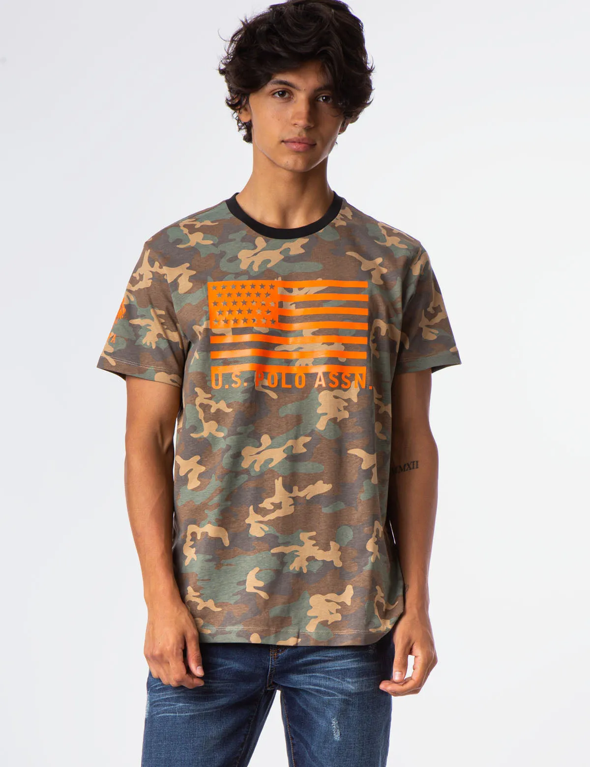 CAMO FLAG CREW NECK T-SHIRT sold by U.S. Polo Assn.