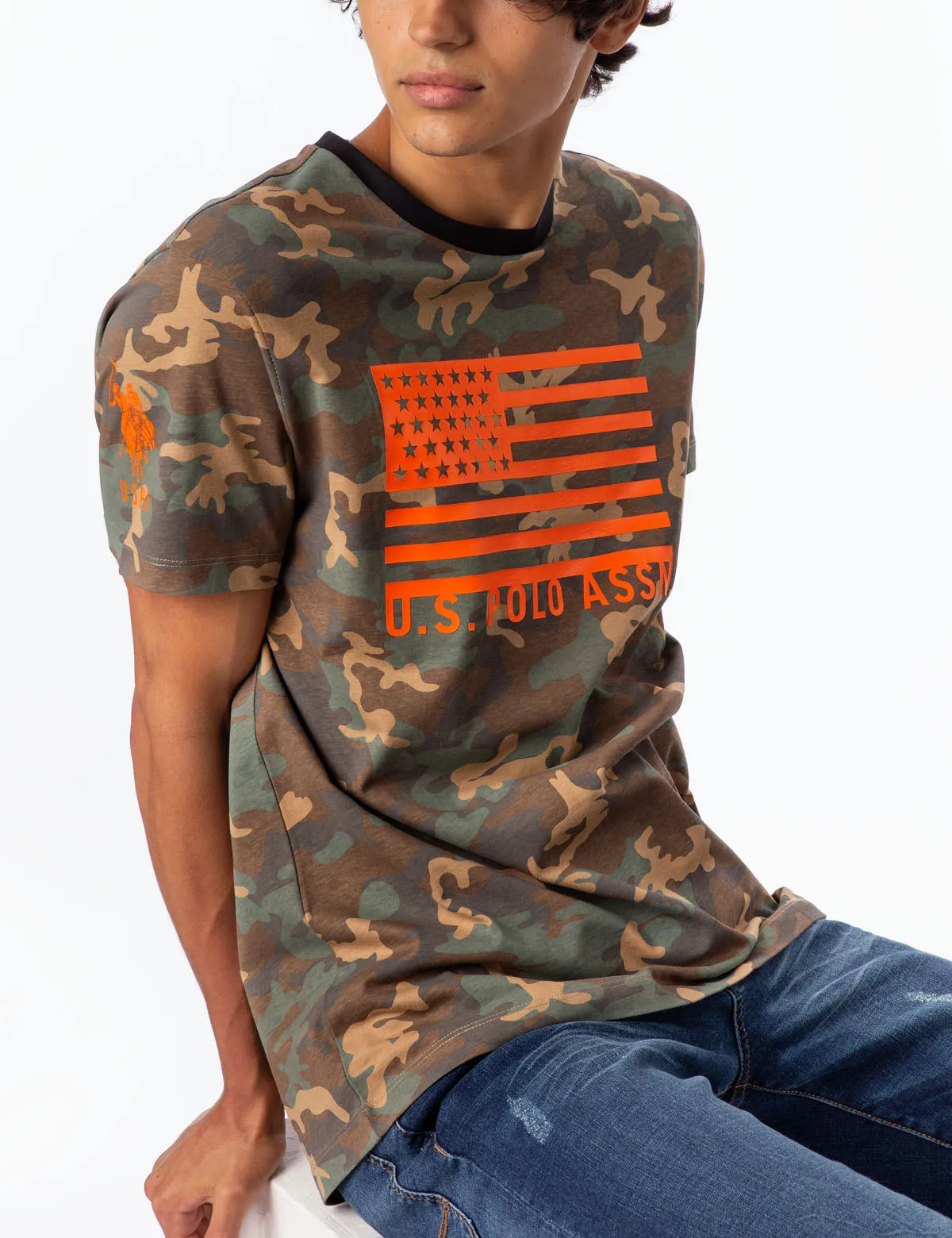 CAMO FLAG CREW NECK T-SHIRT sold by U.S. Polo Assn. product image thumbnail 4
