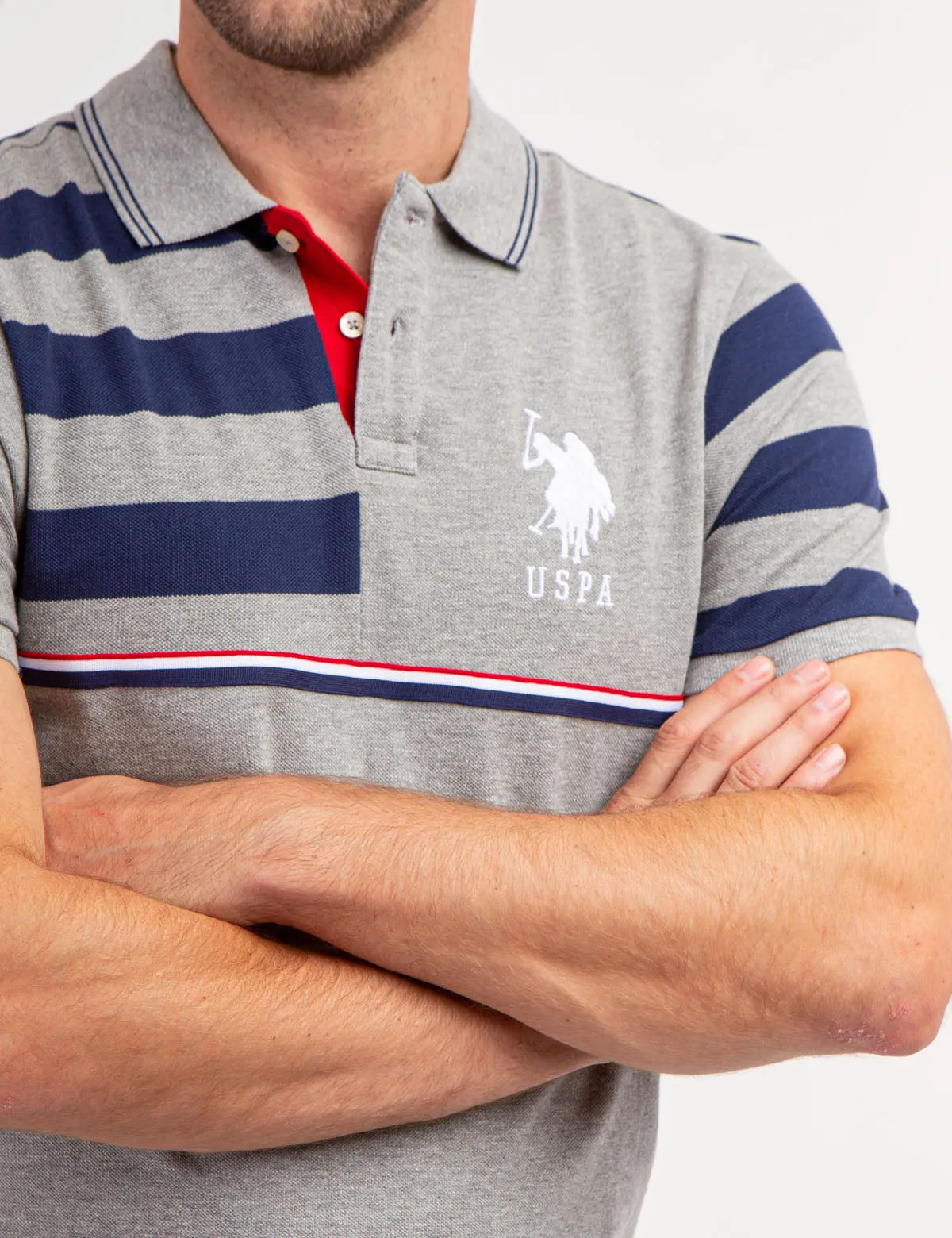 STRIPE COLORBLOCK PIQUE POLO SHIRT sold by U.S. Polo Assn. product image thumbnail 4