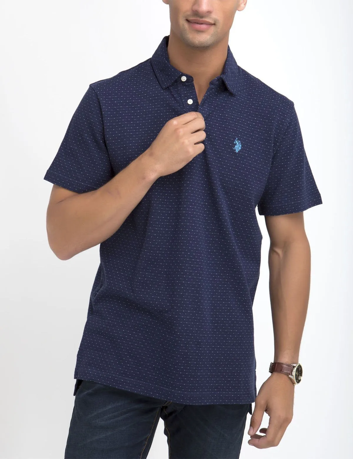 JACQUARD PIQUE POLO SHIRT sold by U.S. Polo Assn. product image thumbnail 4