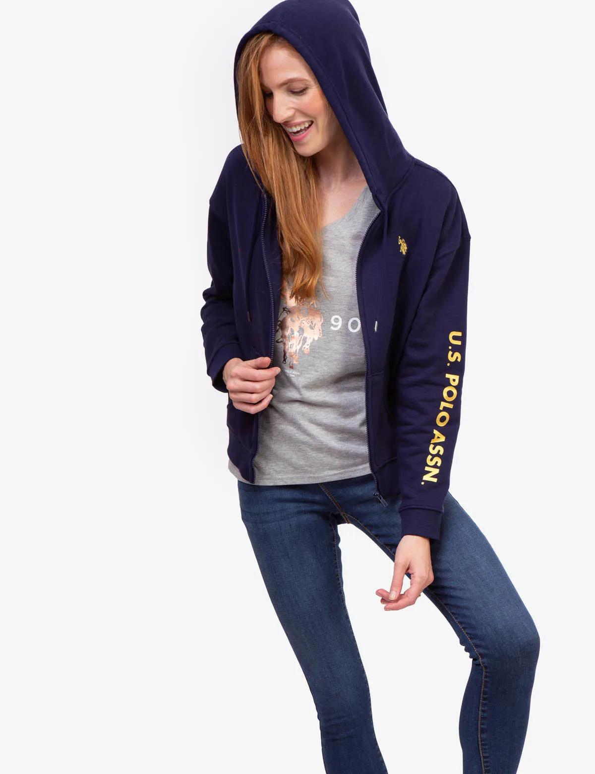 FOIL LOGO V-NECK T-SHIRT sold by U.S. Polo Assn. product image thumbnail 3