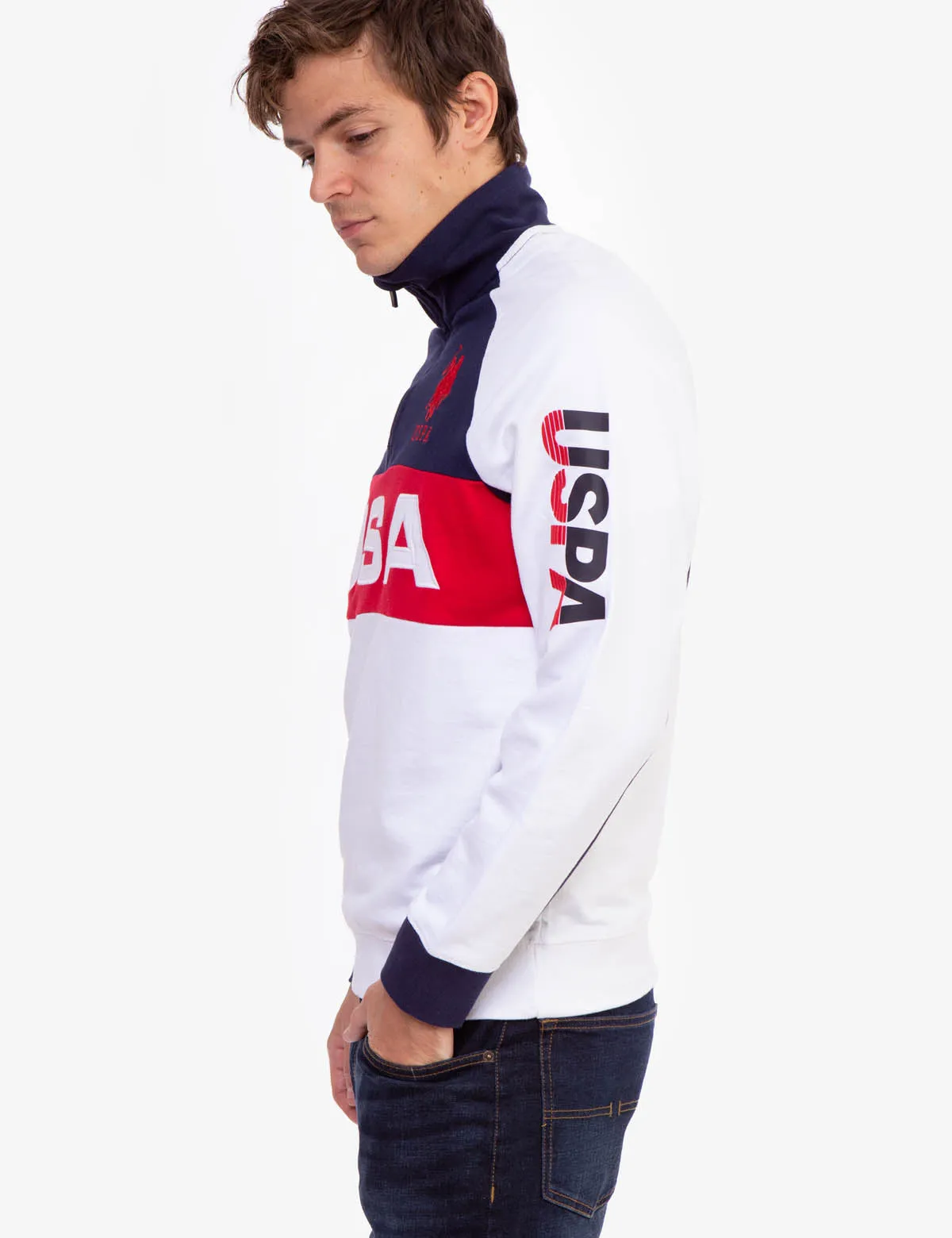 USA COLORBLOCK QUARTER ZIP PULLOVER sold by U.S. Polo Assn. product image thumbnail 4