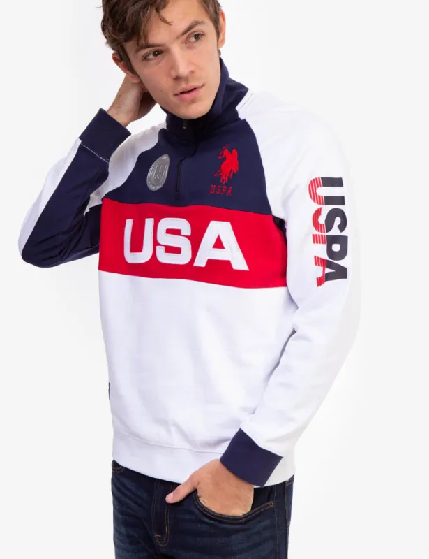 USA COLORBLOCK QUARTER ZIP PULLOVER sold by U.S. Polo Assn.