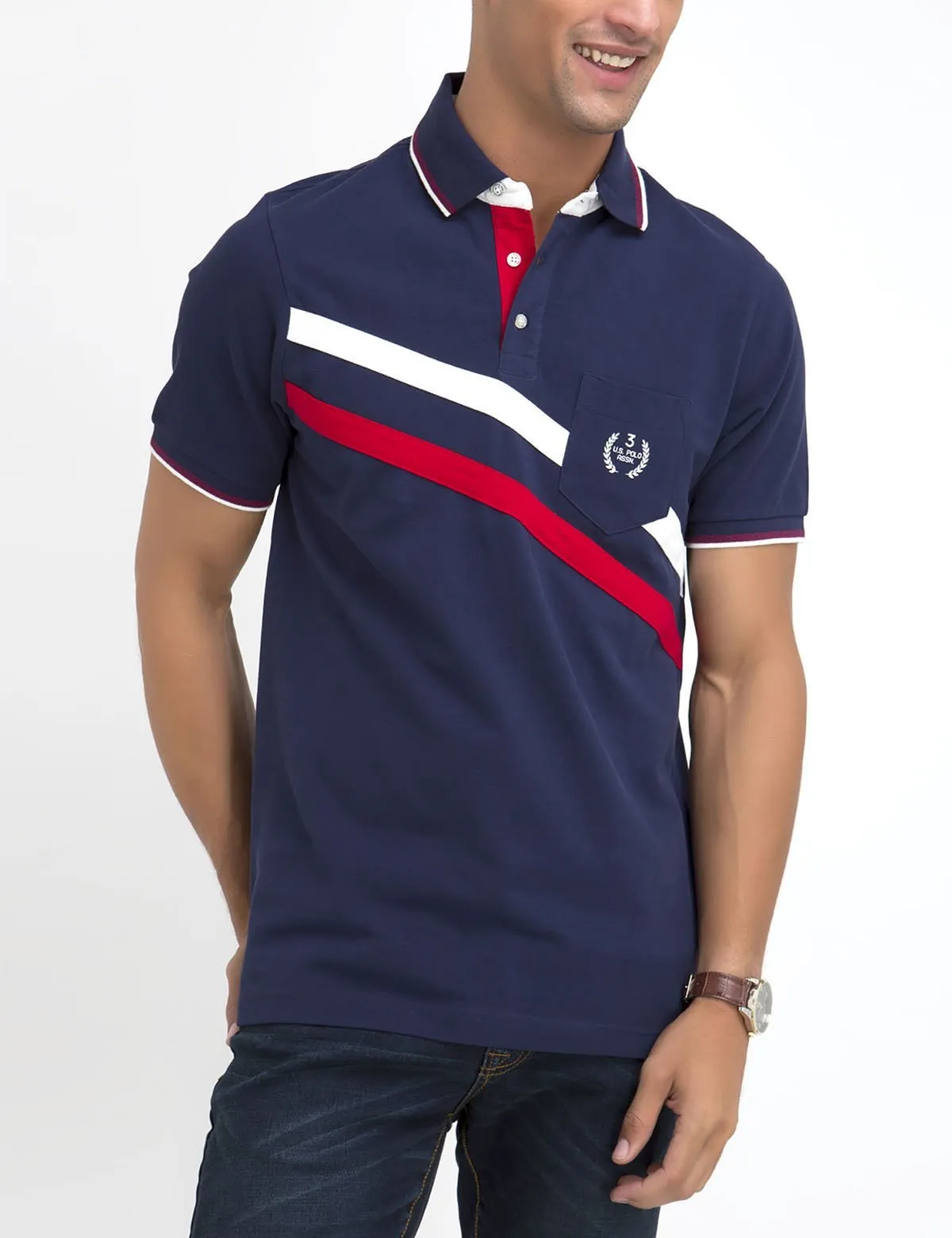 DIAGONAL STRIPED POLO SHIRT sold by U.S. Polo Assn. product image thumbnail 2