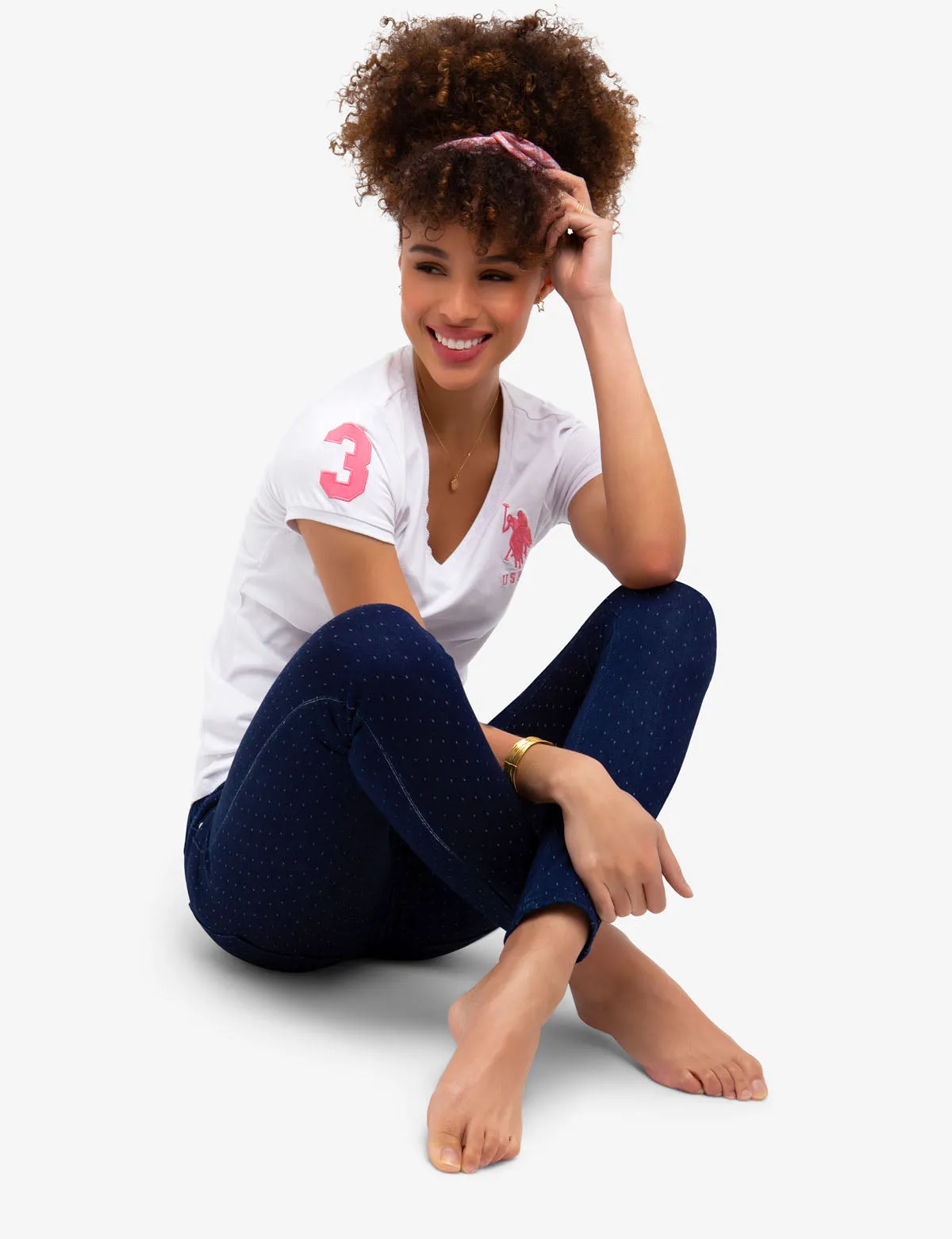 LACE NECKLINE T-SHIRT sold by U.S. Polo Assn. product image thumbnail 2