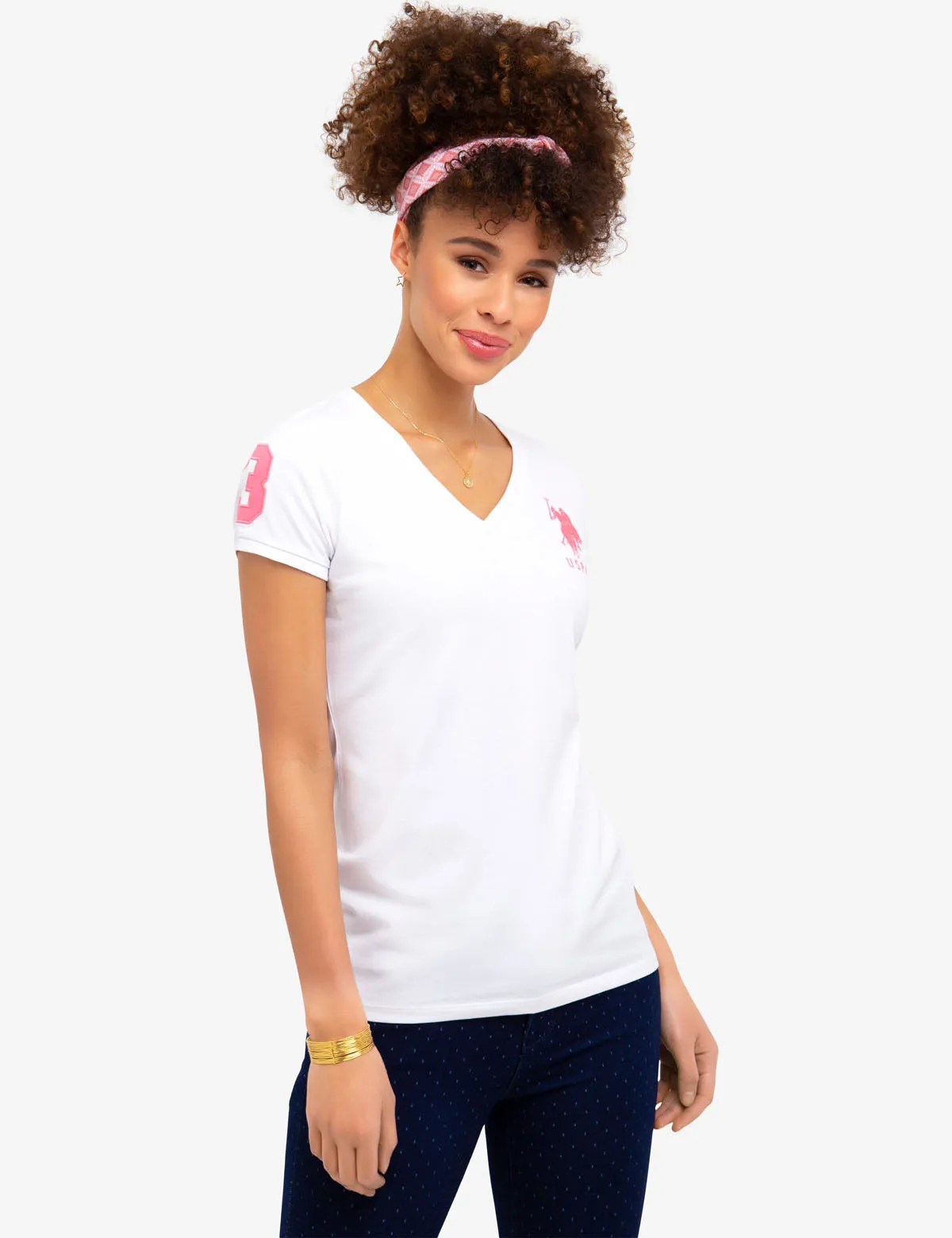 LACE NECKLINE T-SHIRT sold by U.S. Polo Assn.