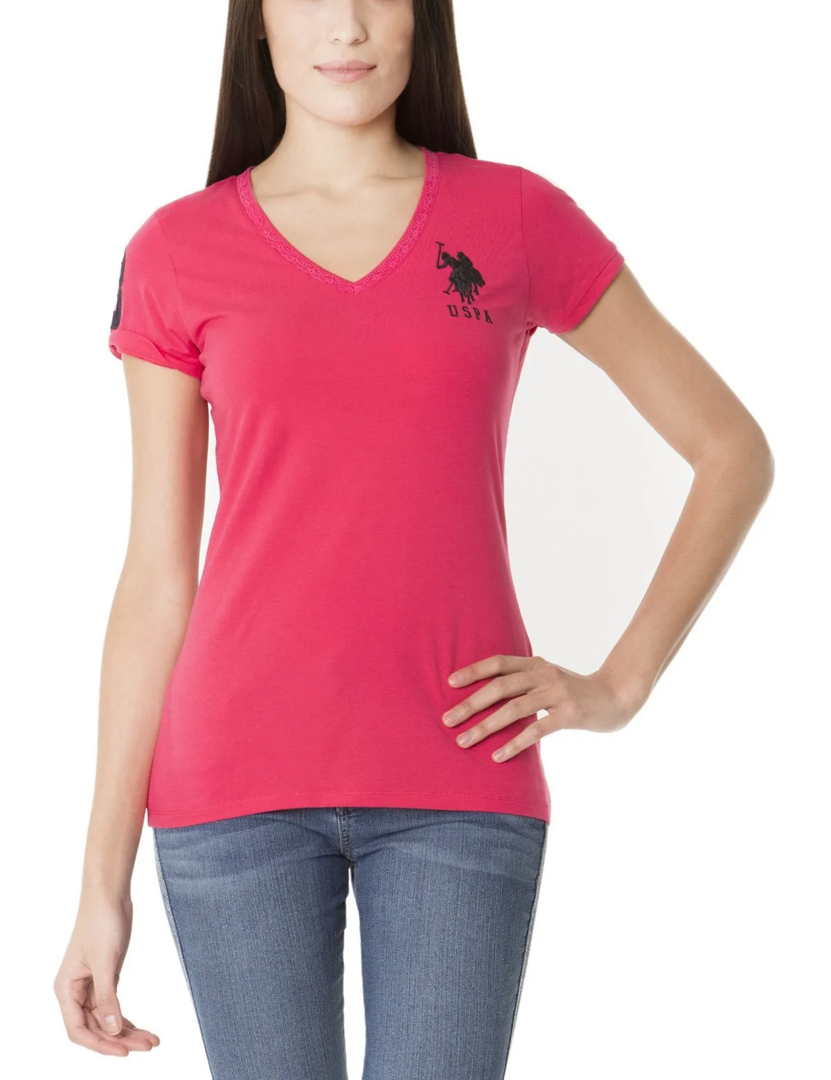 LACE NECKLINE T-SHIRT sold by U.S. Polo Assn. product image thumbnail 5