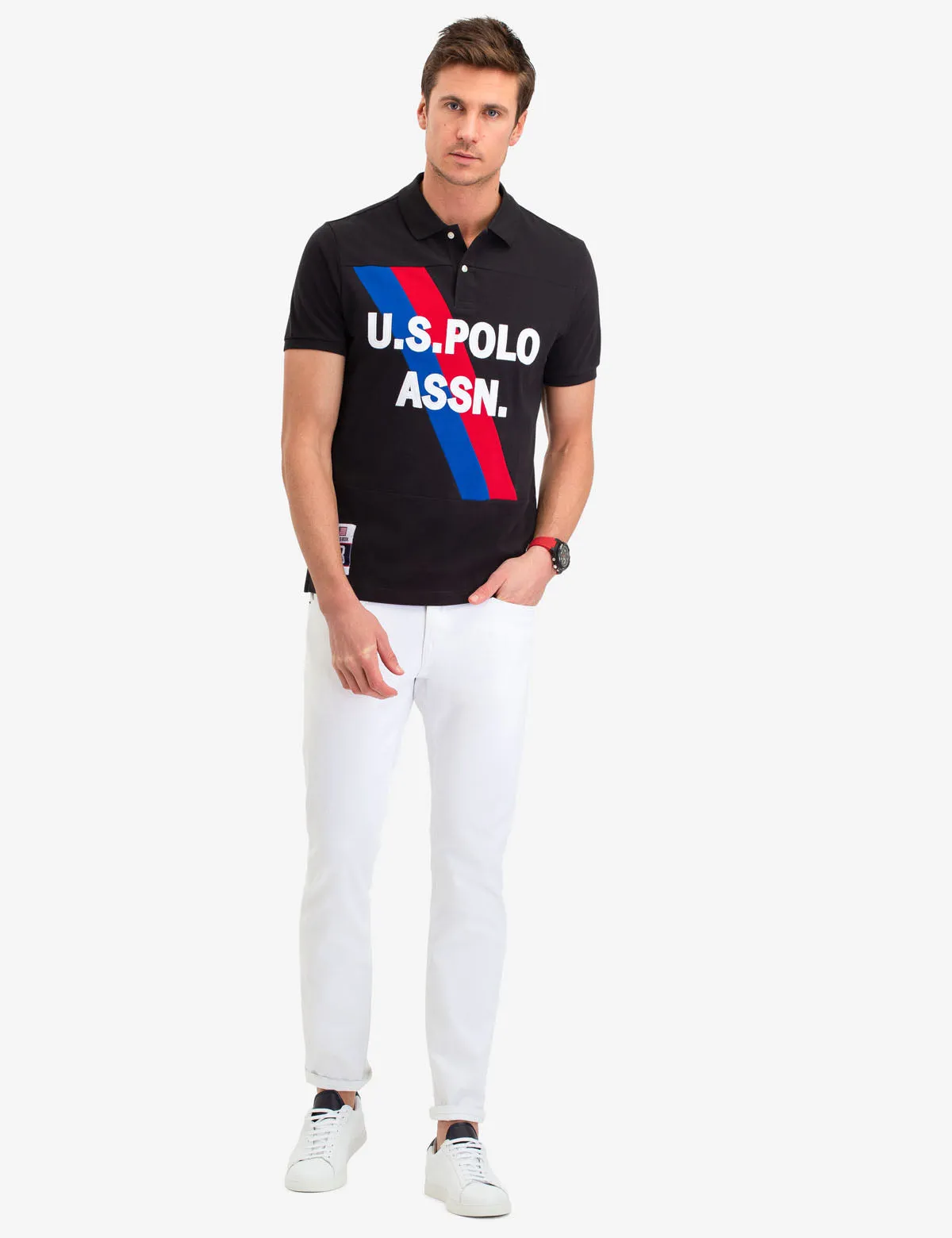 USPA DIAGONAL COLORBLOCK POLO SHIRT sold by U.S. Polo Assn. product image thumbnail 2