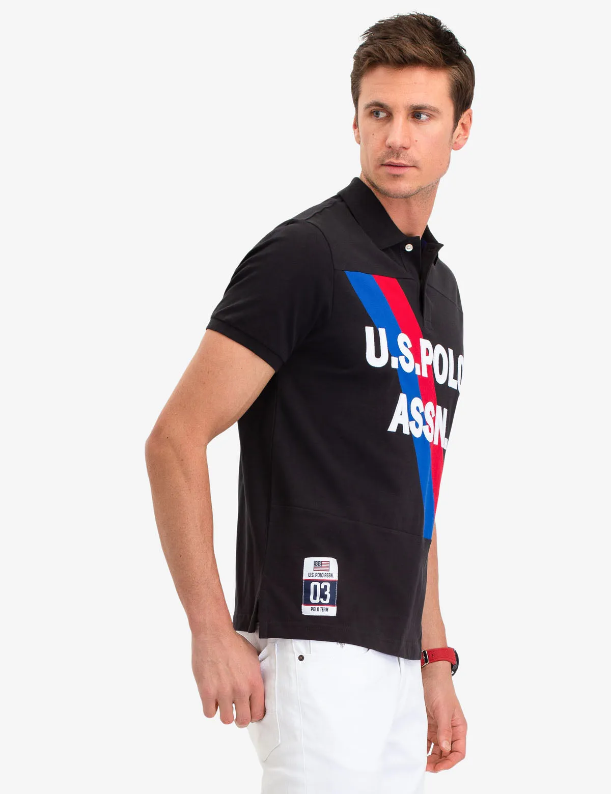 USPA DIAGONAL COLORBLOCK POLO SHIRT sold by U.S. Polo Assn. product image thumbnail 3