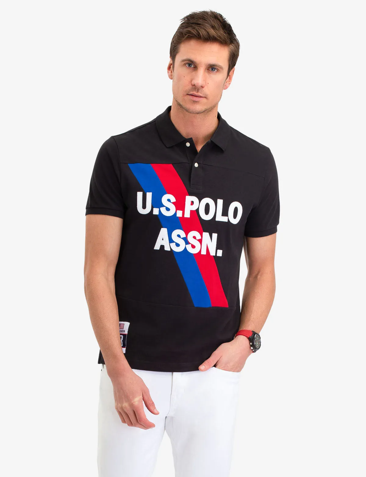 USPA DIAGONAL COLORBLOCK POLO SHIRT sold by U.S. Polo Assn.