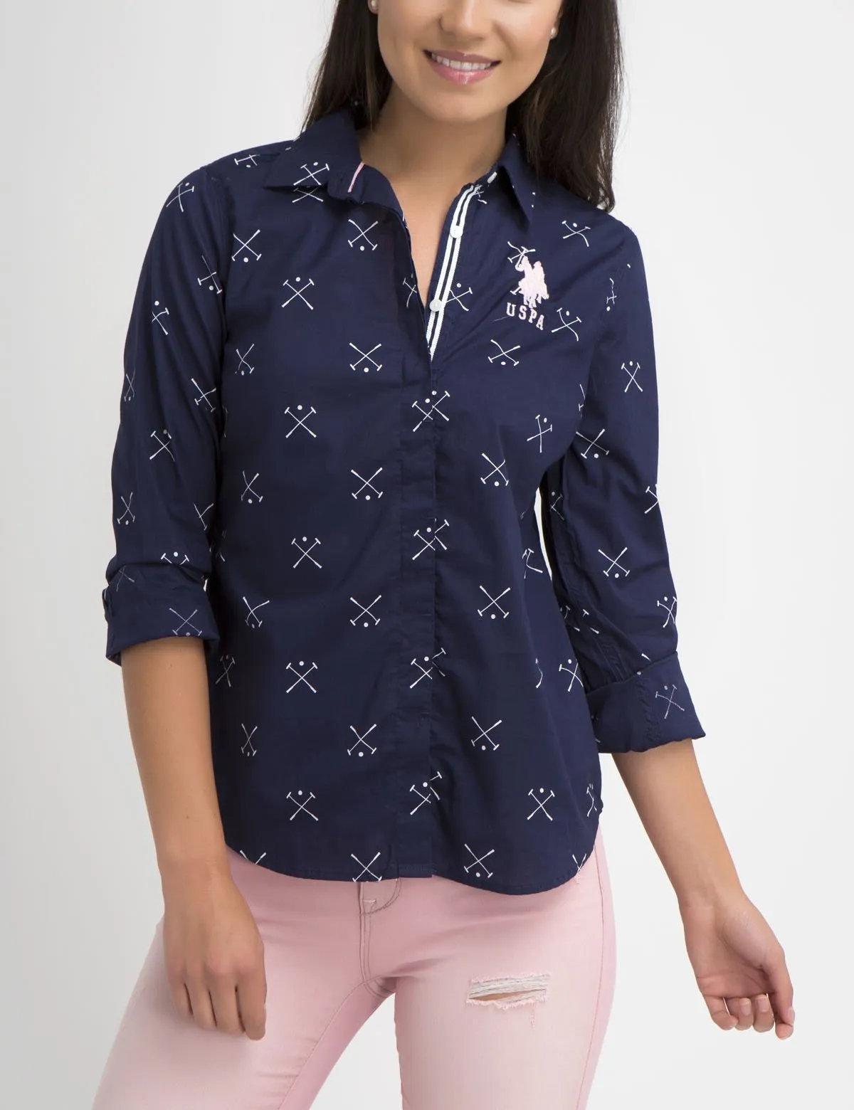 PRINTED MALLOT LONG SLEEVE POPLIN SHIRT sold by U.S. Polo Assn. product image thumbnail 5