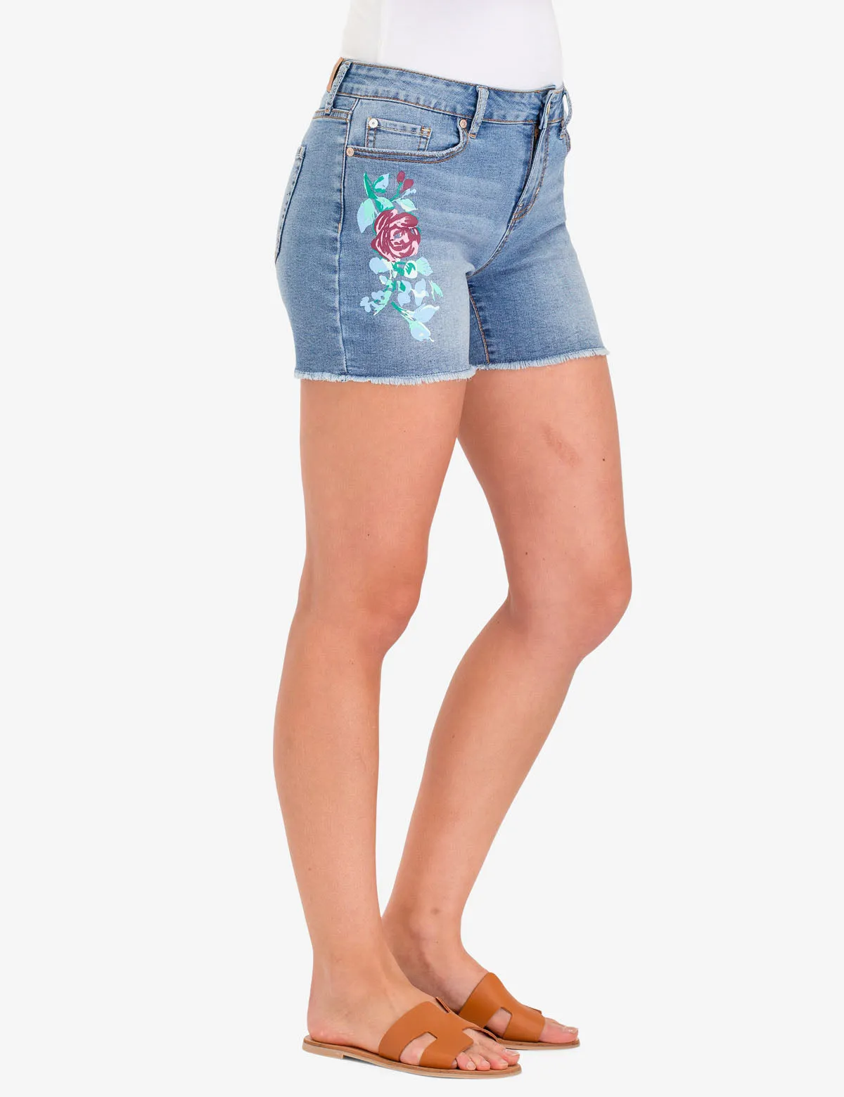 PAINTED FLORAL DENIM SHORTS sold by U.S. Polo Assn. product image thumbnail 3