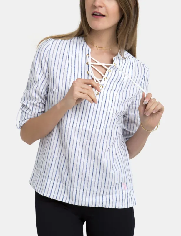 STRIPE LACE UP SHIRT made by U.S. Polo Assn.