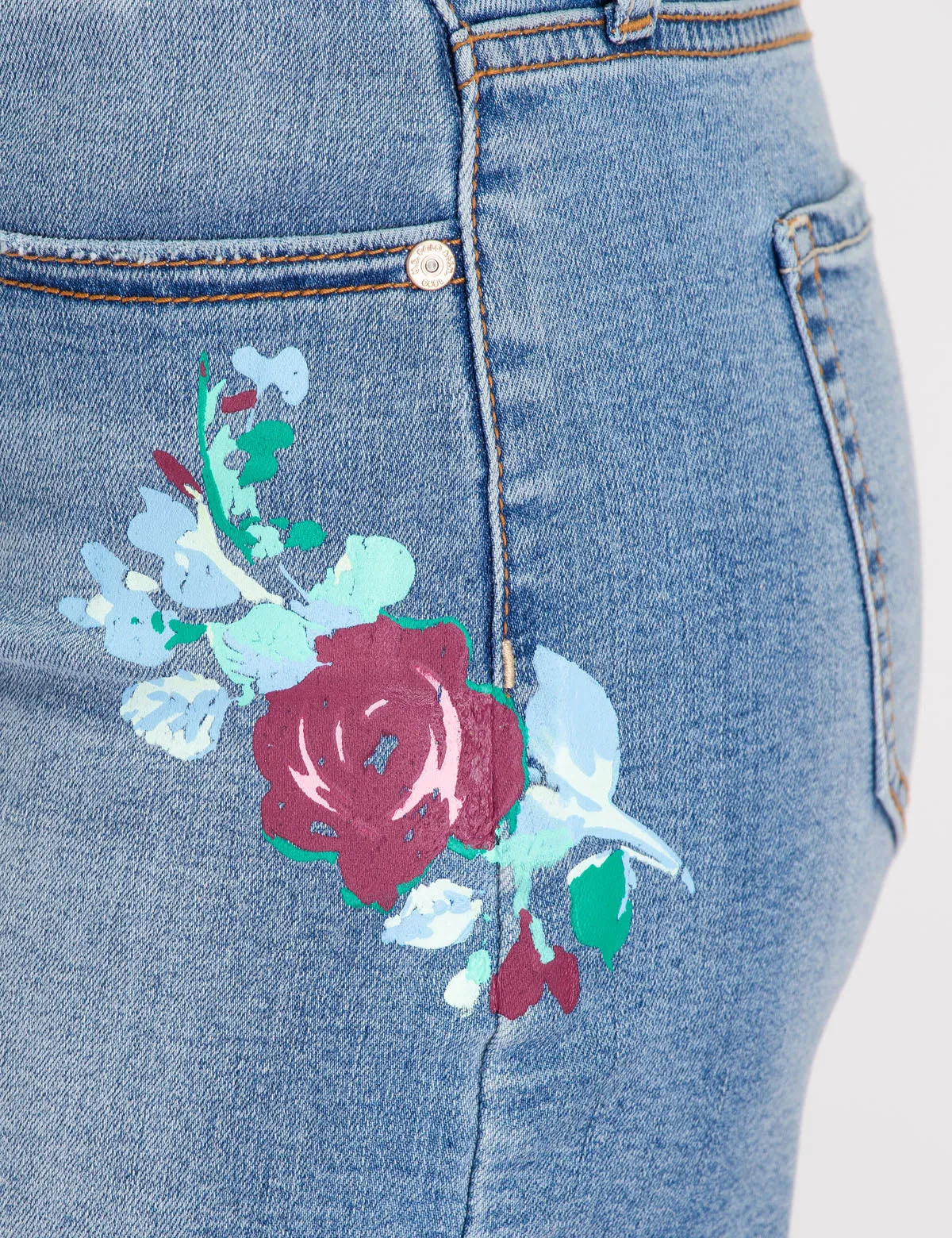 PAINTED FLORAL DENIM SHORTS sold by U.S. Polo Assn. product image thumbnail 5