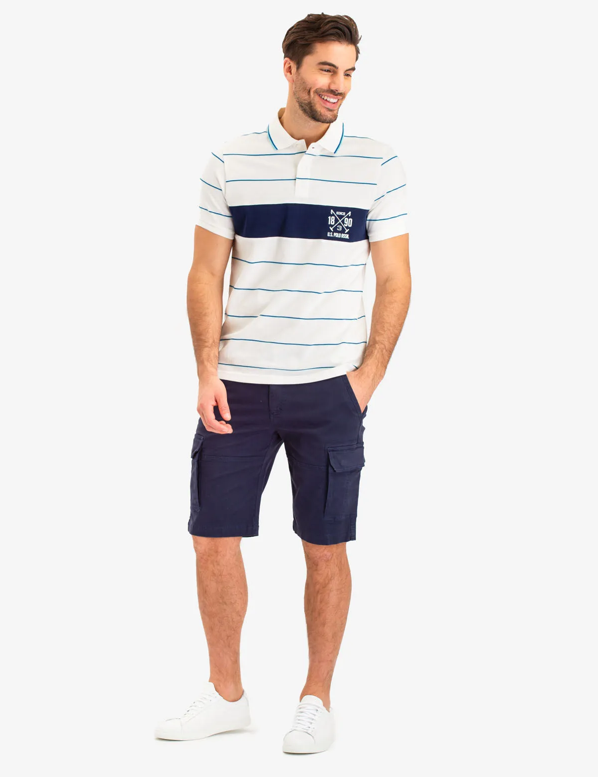 USPA STRIPED LOGO POLO SHIRT sold by U.S. Polo Assn. product image thumbnail 2