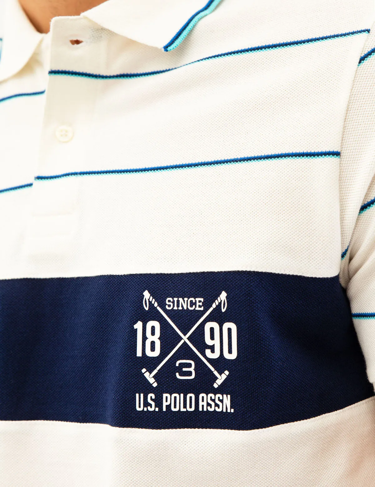 USPA STRIPED LOGO POLO SHIRT sold by U.S. Polo Assn. product image thumbnail 5