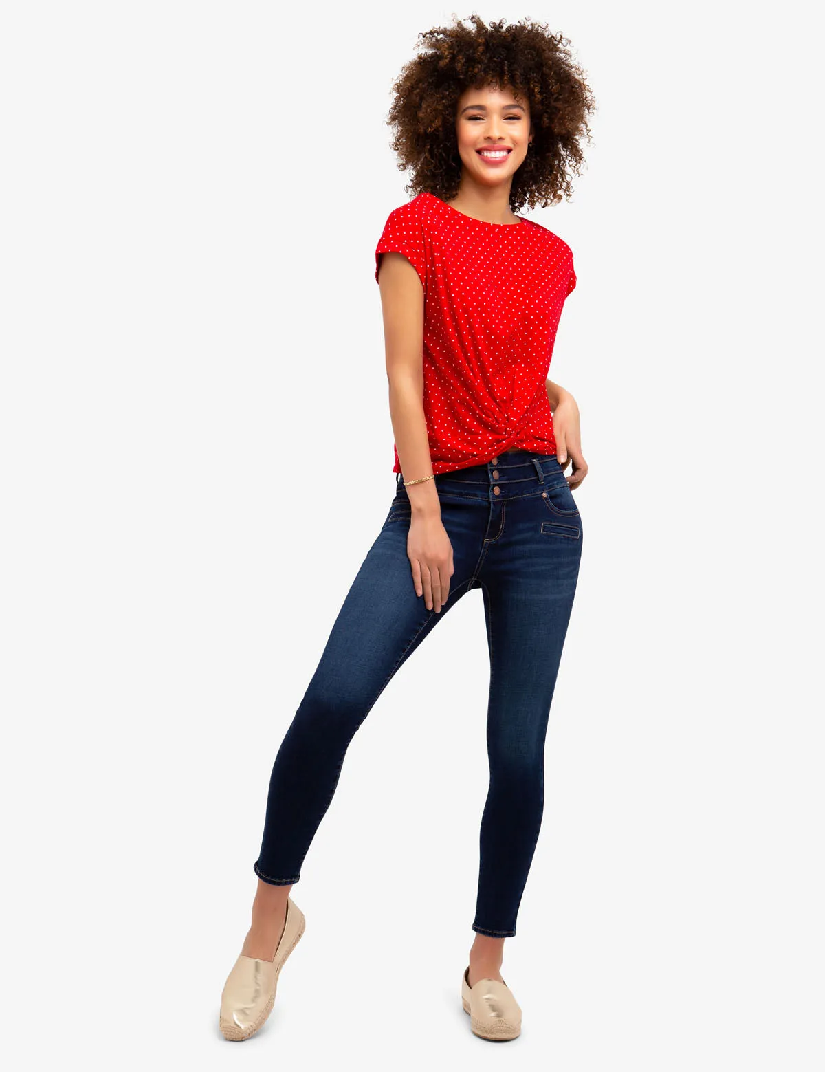 FRONT TWIST DOTTED T-SHIRT sold by U.S. Polo Assn. product image thumbnail 4