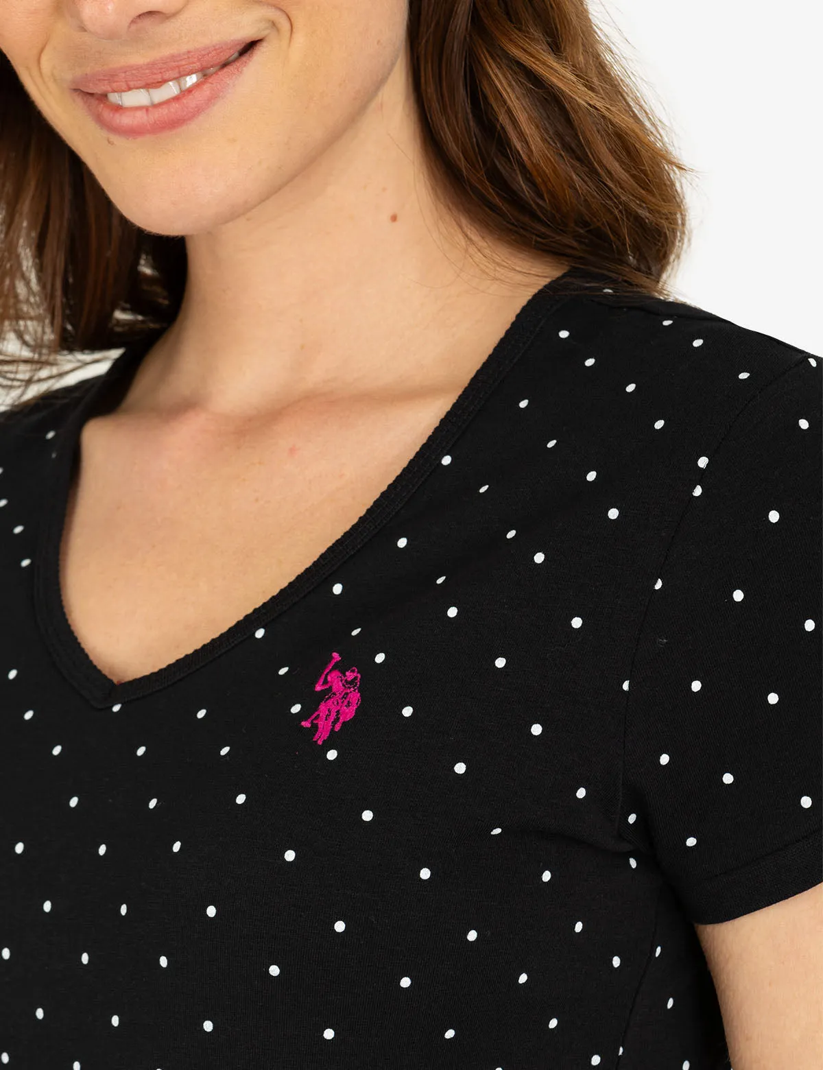 DOT V-NECK T-SHIRT sold by U.S. Polo Assn. product image thumbnail 3