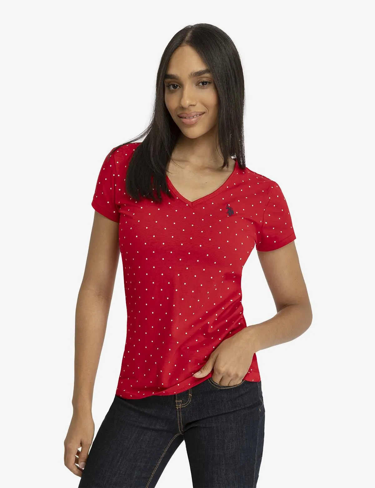 DOT V-NECK T-SHIRT sold by U.S. Polo Assn. product image thumbnail 5