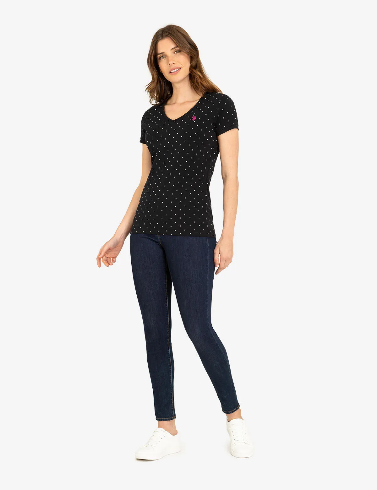 DOT V-NECK T-SHIRT sold by U.S. Polo Assn. product image thumbnail 2