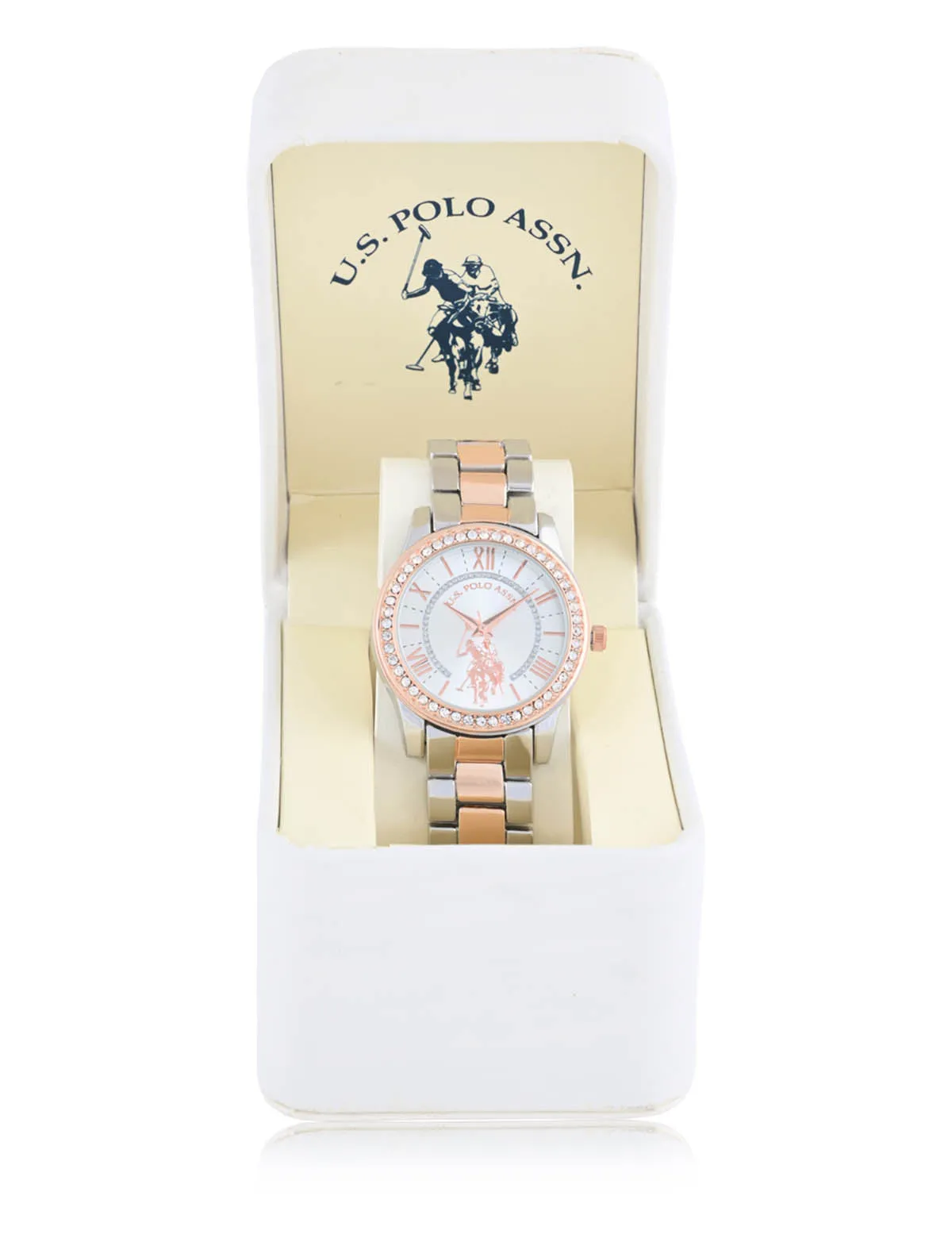 LADIES SILVER AND ROSE GOLD BRACELET WATCH sold by U.S. Polo Assn. product image thumbnail 2