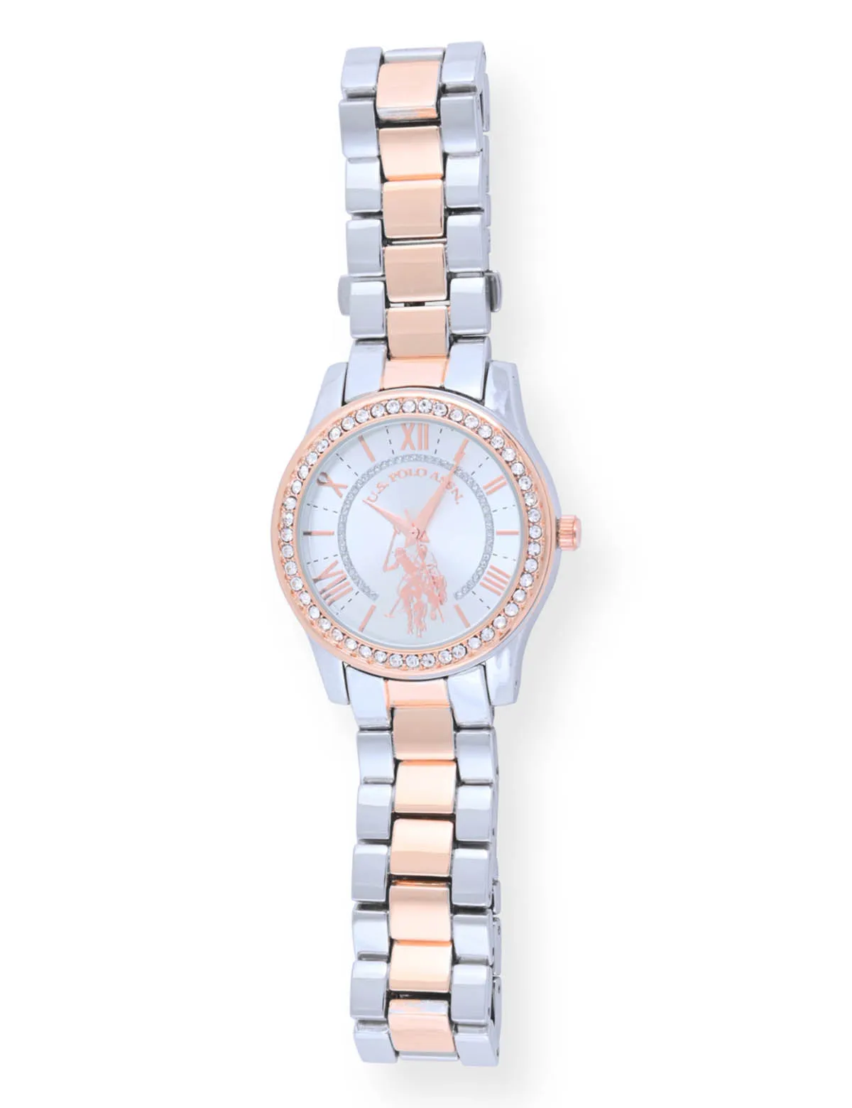 LADIES SILVER AND ROSE GOLD BRACELET WATCH sold by U.S. Polo Assn. product image thumbnail 4