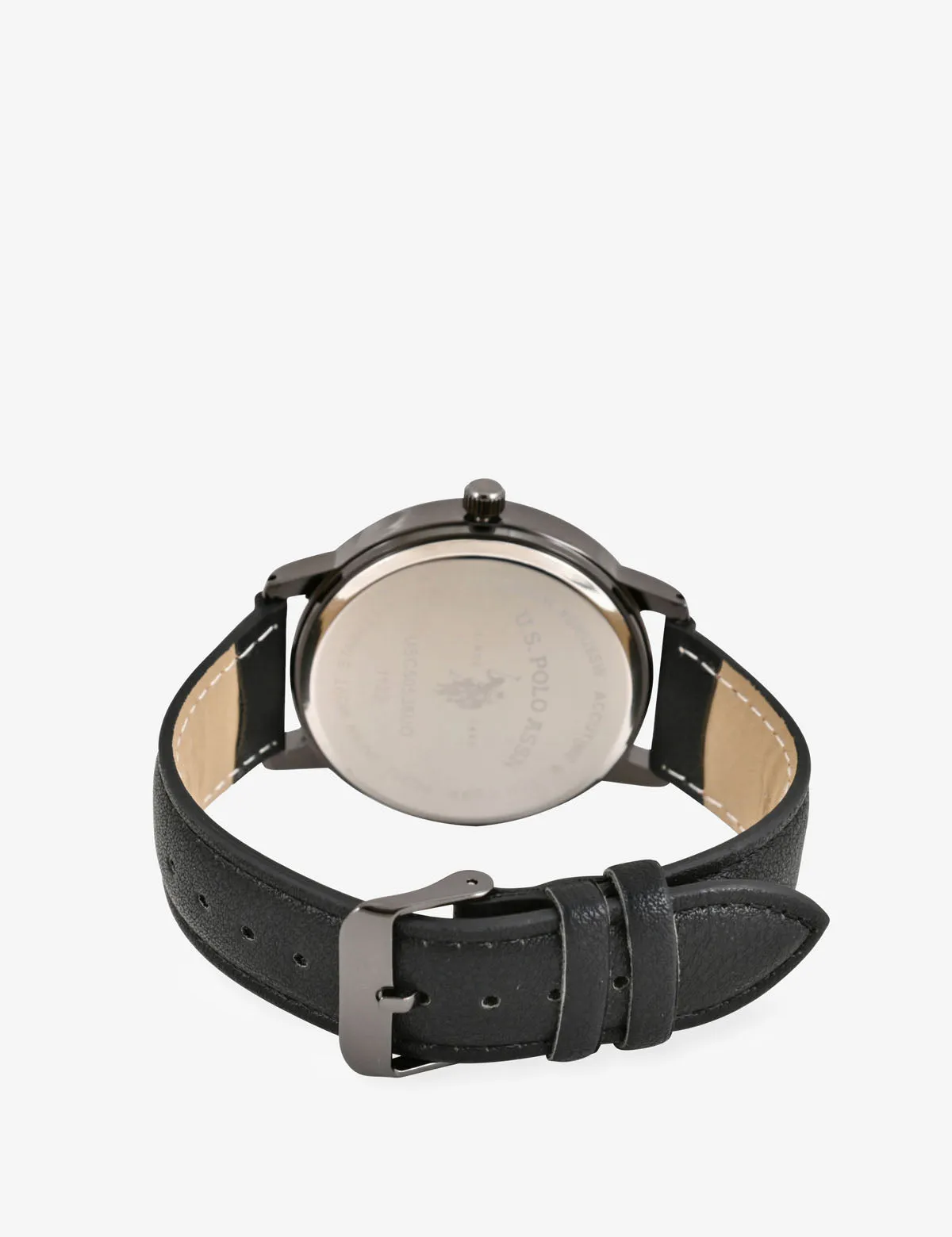 MEN'S BLACK STRAP GUNMETAL DIAL ANALOG WATCH sold by U.S. Polo Assn. product image thumbnail 4