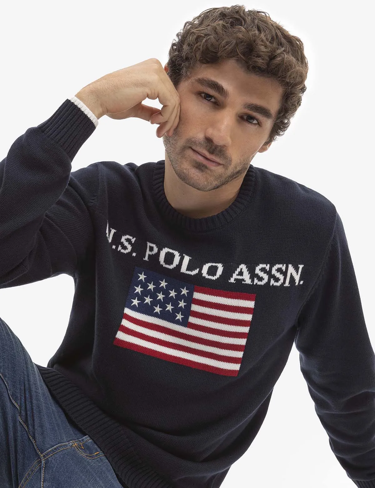 U.S. POLO ASSN. FLAG CREW NECK SWEATER sold by U.S. Polo Assn.