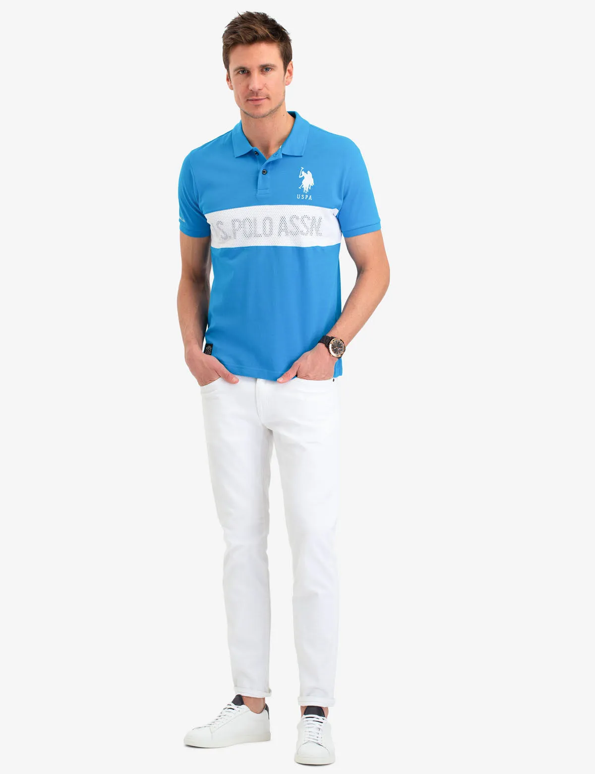 BLACK MALLET USPA CHEST LOGO POLO SHIRT sold by U.S. Polo Assn. product image thumbnail 2