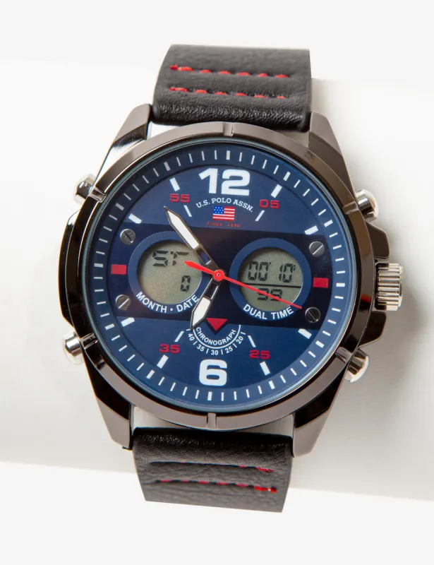 MEN'S BLUE DIAL ANA DIGI SPORT WATCH sold by U.S. Polo Assn.