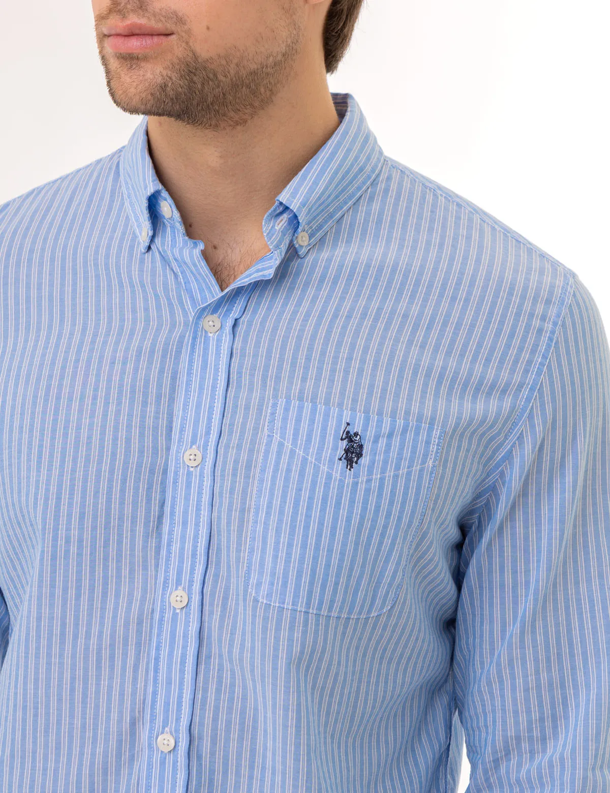 VERTICAL STRIPE LONG SLEEVE WOVEN SHIRT sold by U.S. Polo Assn. product image thumbnail 2