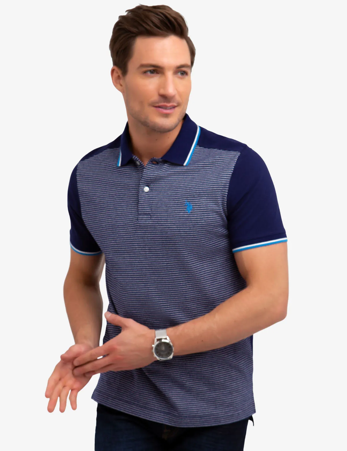 JACQUARD POLO SHIRT sold by U.S. Polo Assn.