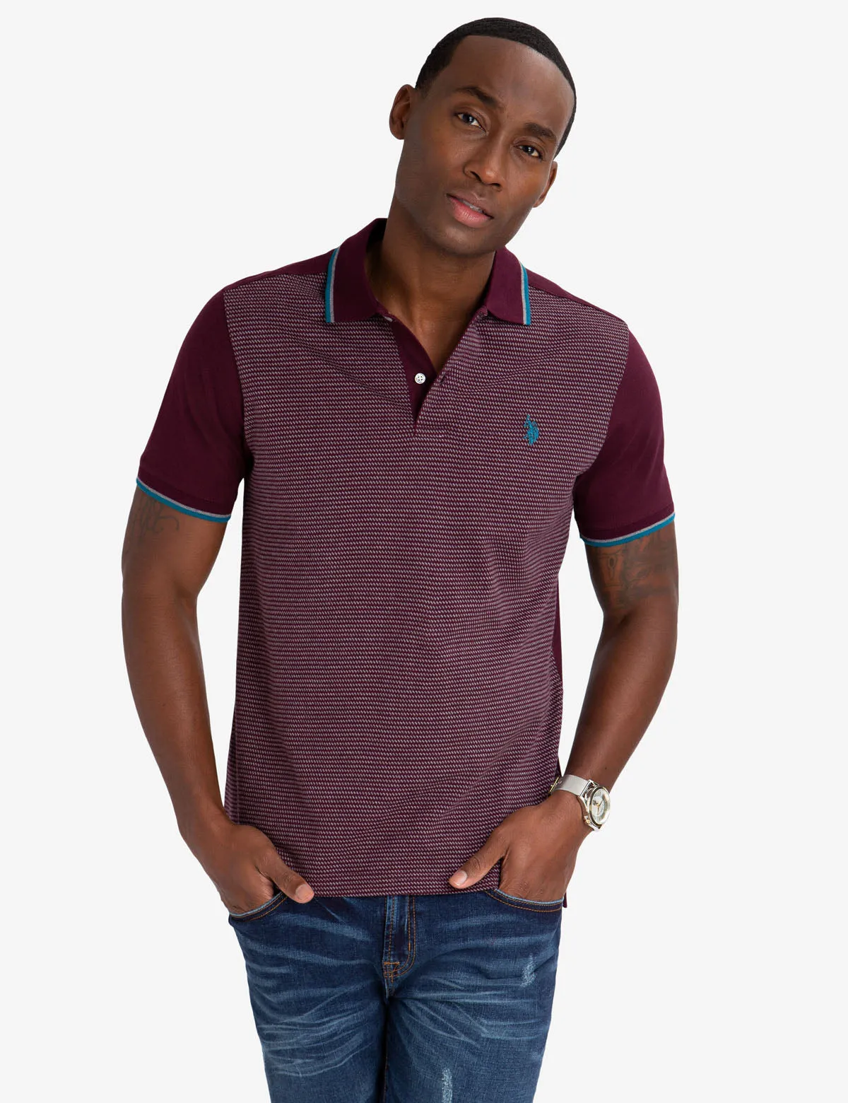 JACQUARD POLO SHIRT sold by U.S. Polo Assn. product image thumbnail 5
